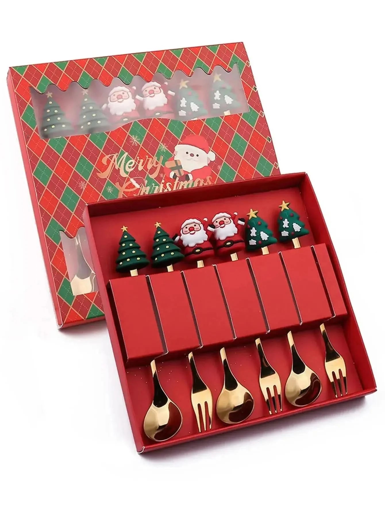 Jogo De Talheres Dourado Aço Inoxidável Especial Natal - Morada Serena