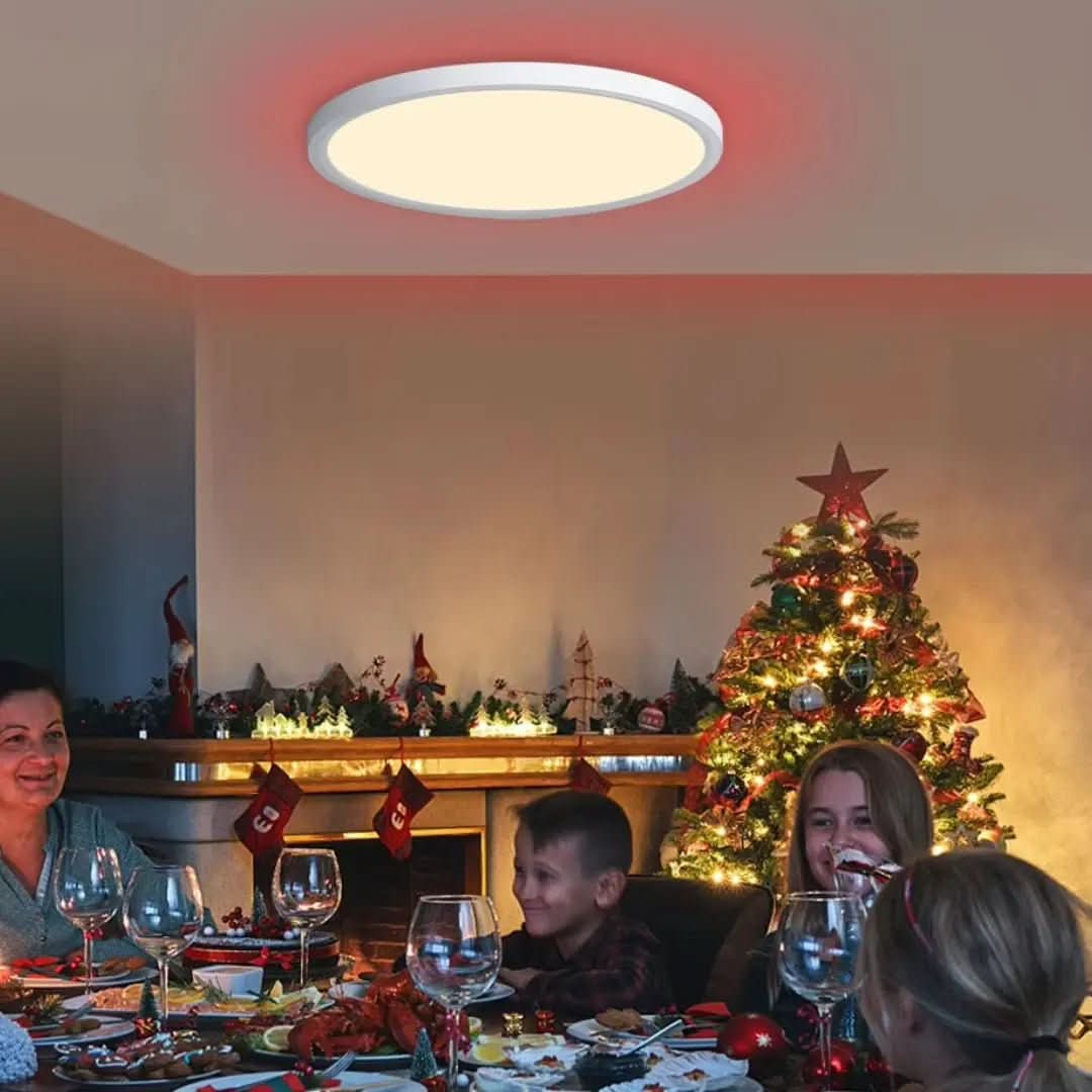 Luminária de Teto Plafon LED Redondo Inteligente - Compatível com Alexa e Google Home - Morada Serena