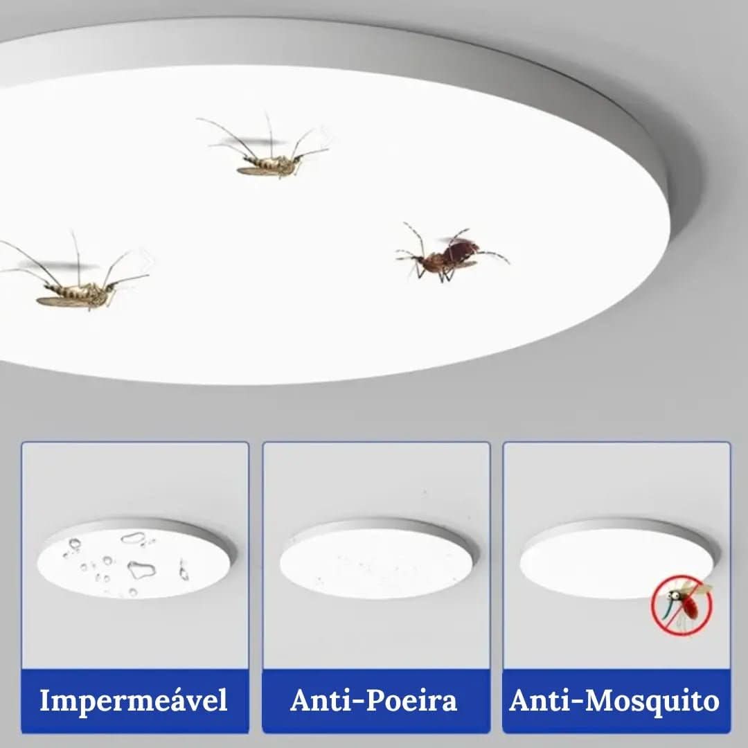 Plafon LED Redondo Sobrepor e Embutir Orion - Iluminação Moderna e Eficiente - Morada Serena