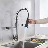 Torneira para Cozinha Gourmet Monocomando com LED Safira - Elegância e Tecnologia para Sua Cozinha - Morada Serena