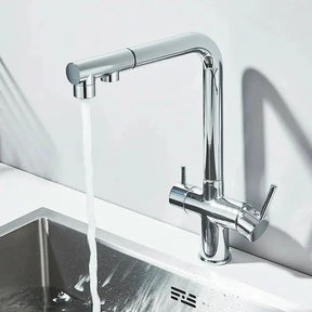 Torneira Gourmet Para Cozinha Com Filtro Modelo Duplo Comando Modelo Giratória - Morada Serena
