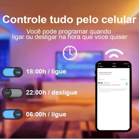 Plafon LED Redondo Sobrepor Smart Home - Controle por Voz via Alexa, Google e Yandex - Morada Serena