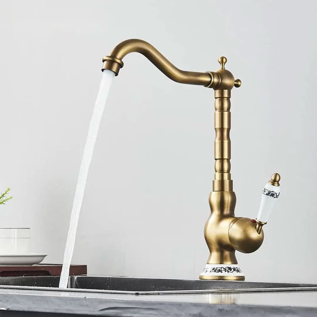 Torneira para Banheiro Monocomando Modelo Antique Luxe - Estilo Clássico e Sofisticação - Morada Serena