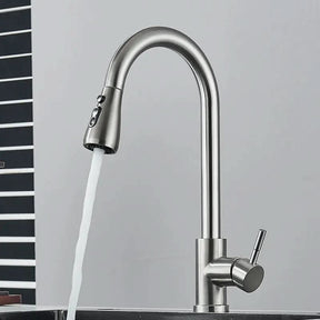 Torneira Monocomando Para Cozinha Níquel Escovado Com Extensor - Morada Serena
