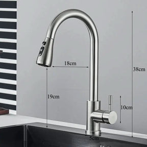 Torneira Monocomando Para Cozinha Níquel Escovado Com Extensor - Morada Serena