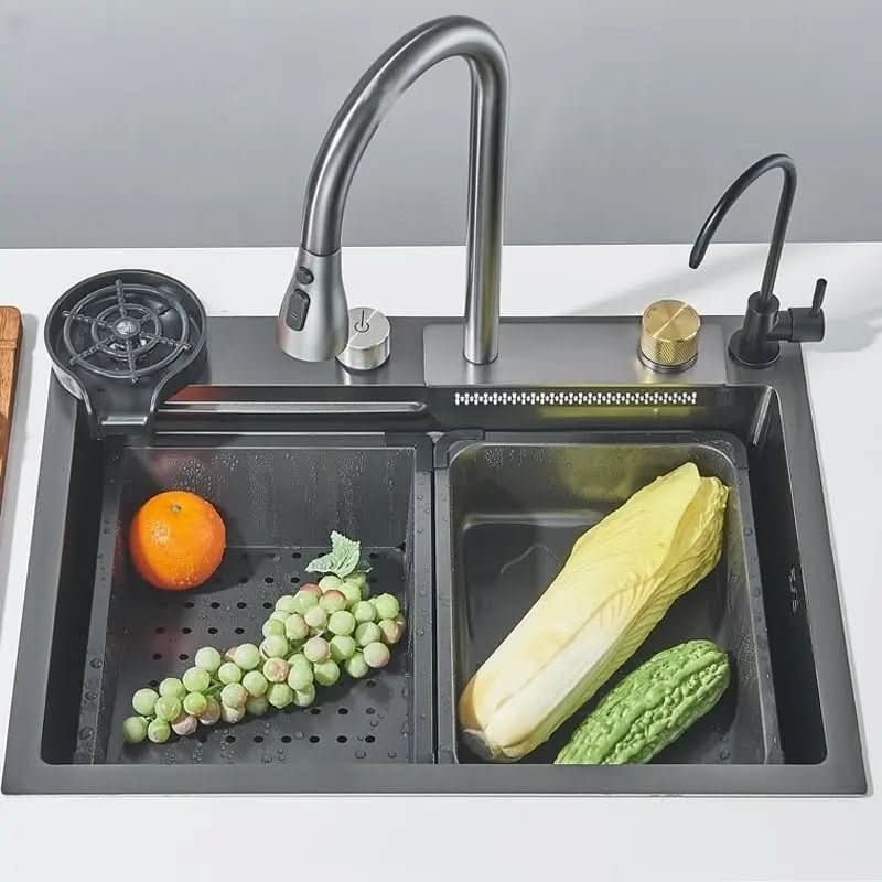 Kit Cuba Cozinha Gourmet Aço Inox Torneira Flexível - Morada Serena