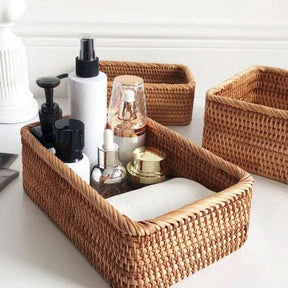 Cesto para Banheiro Multiuso de Vime - Organização e Estilo para Seu Banheiro - Morada Serena
