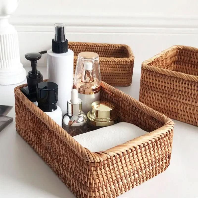 Cesto para Banheiro Multiuso de Vime - Organização e Estilo para Seu Banheiro - Morada Serena
