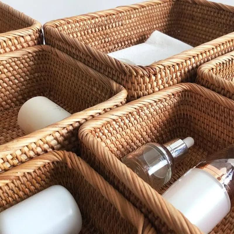 Cesto para Banheiro Multiuso de Vime - Organização e Estilo para Seu Banheiro - Morada Serena