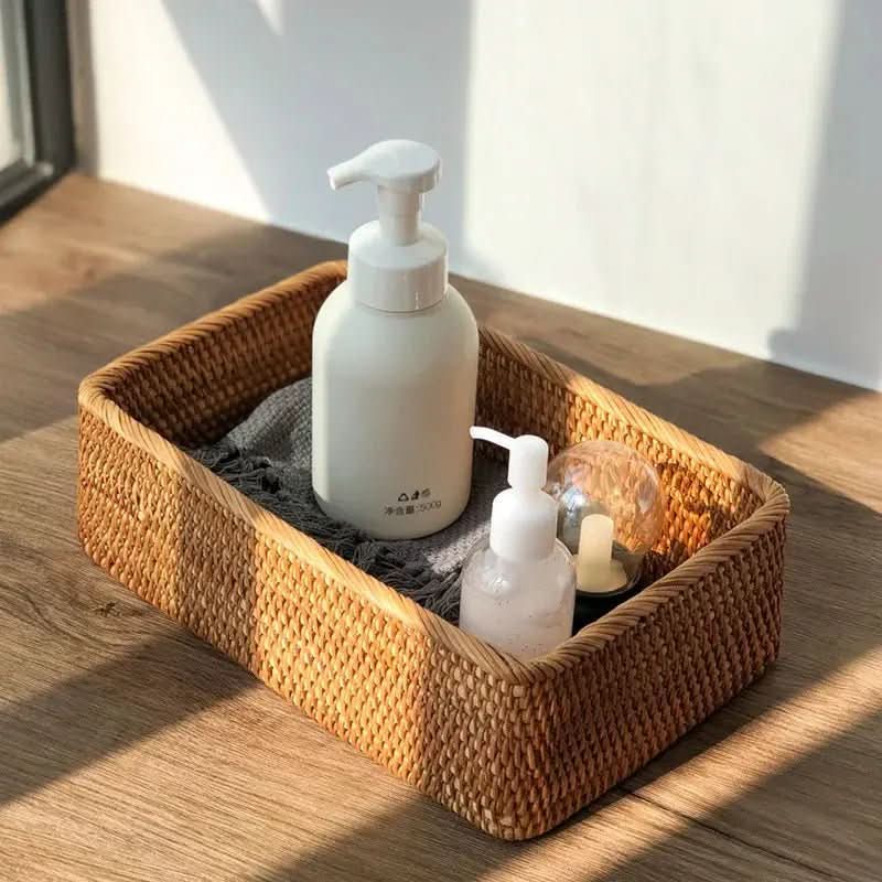 Cesto para Banheiro Multiuso de Vime - Organização e Estilo para Seu Banheiro - Morada Serena