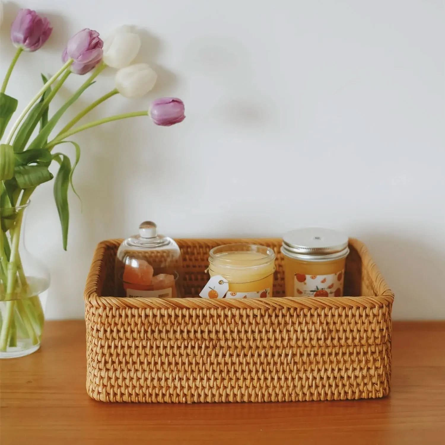 Cesto para Banheiro Multiuso de Vime - Organização e Estilo para Seu Banheiro - Morada Serena