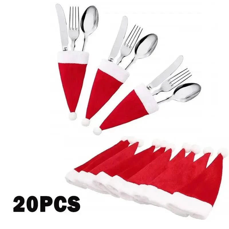 Decoração Mesa Posta Natal Kit De Proteção Talheres - Morada Serena