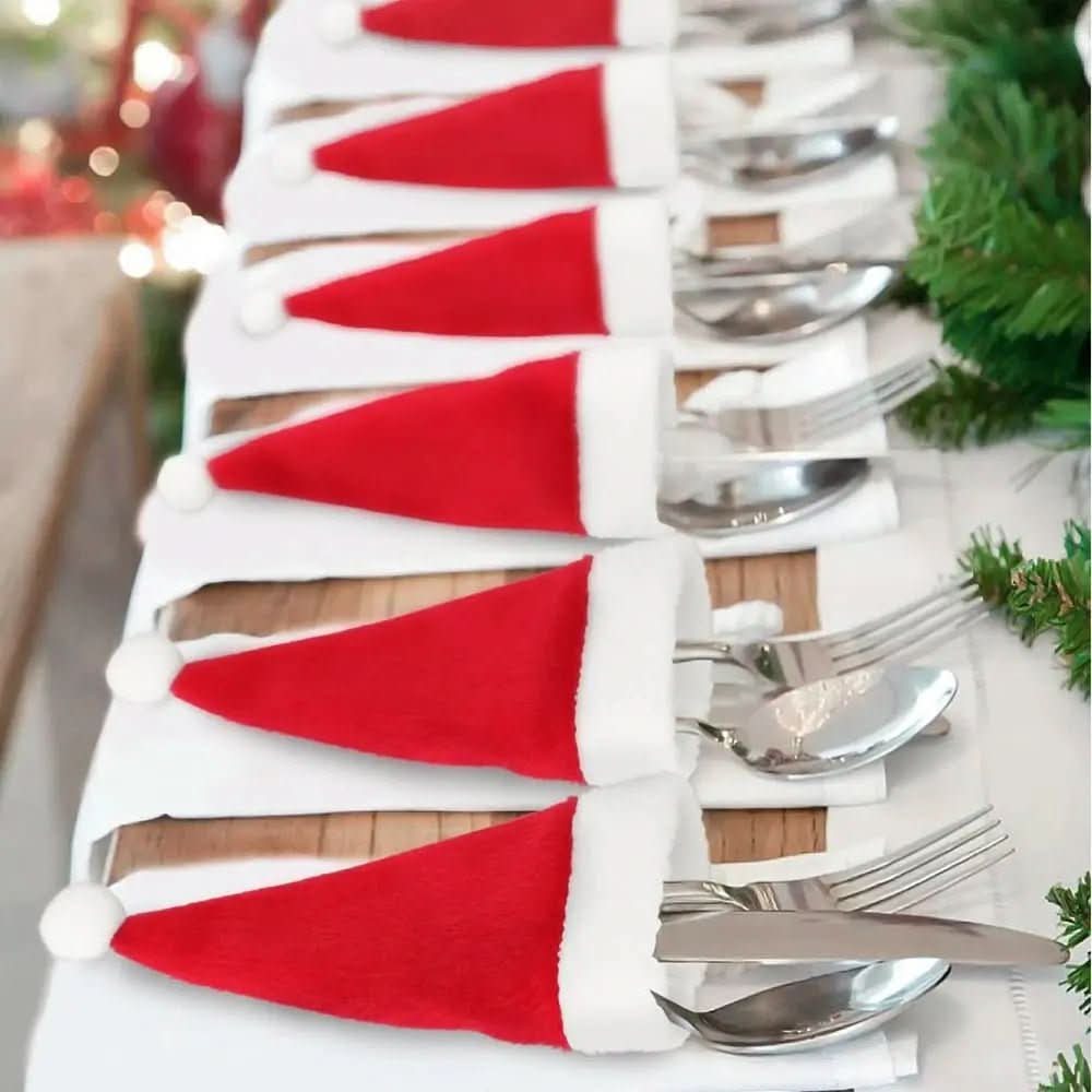 Decoração Mesa Posta Natal Kit De Proteção Talheres - Morada Serena
