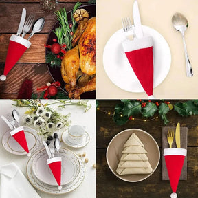 Decoração Mesa Posta Natal Kit De Proteção Talheres - Morada Serena
