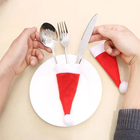 Decoração Mesa Posta Natal Kit De Proteção Talheres - Morada Serena