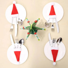 Decoração Mesa Posta Natal Kit De Proteção Talheres - Morada Serena