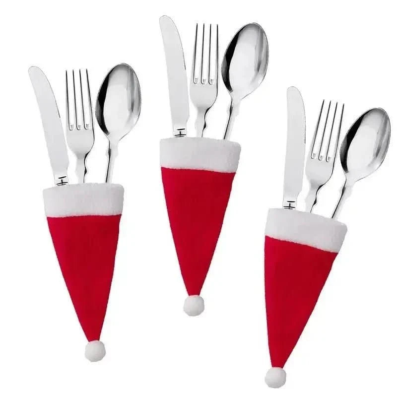 Decoração Mesa Posta Natal Kit De Proteção Talheres - Morada Serena