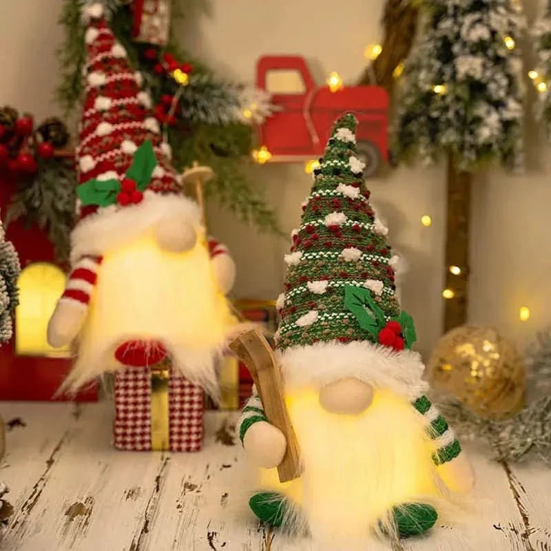 Decoração De Natal Elfos Luminosos Enfeites Natalinos - Morada Serena