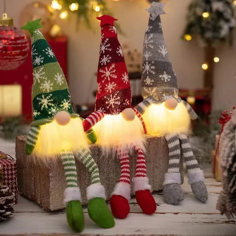 Decoração De Natal Gnomos Pernas Longas Enfeites Natalinos - Morada Serena