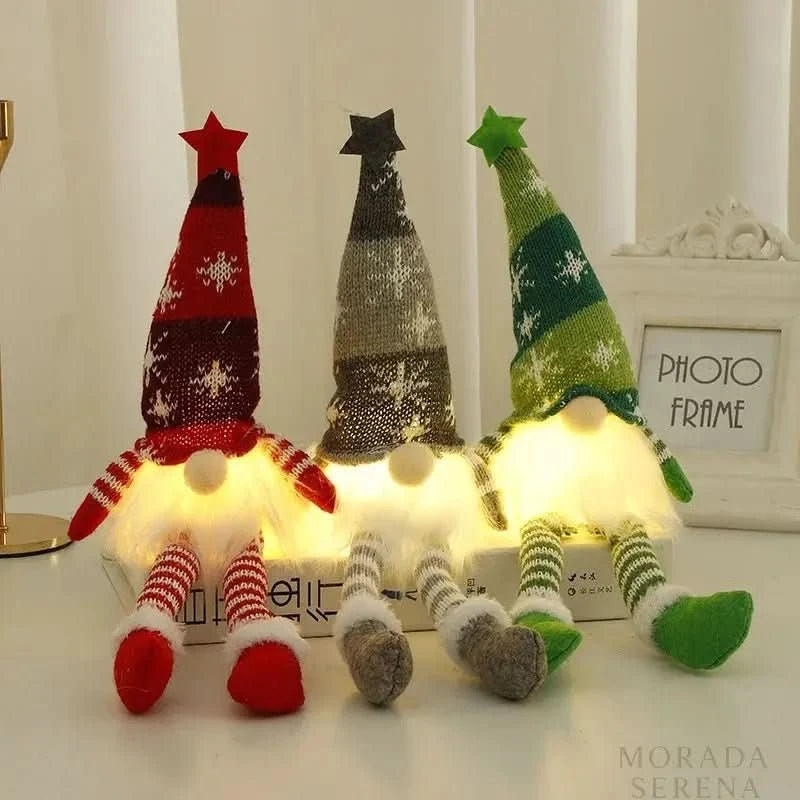 Decoração De Natal Gnomos Pernas Longas Enfeites Natalinos - Morada Serena