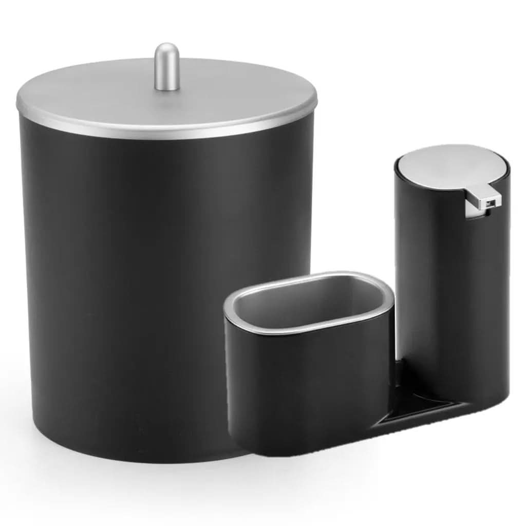 Kit Lixeira Cozinha 5L E Dispenser Porta Detergente Luxo – Estilo e Praticidade na Sua Pia - Morada Serena