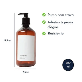 Porta Sabão Frasco Âmbar Minimal Sanchz Design - Morada Serena