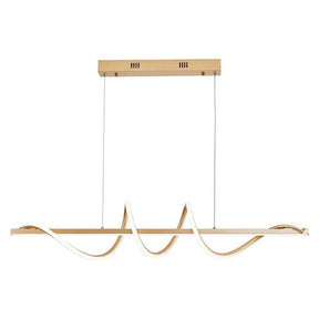 Lustre Pendente Led 45w 3 Em 1 Moderno Quarto Sala Dourado - Morada Serena