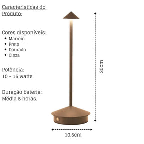 Luminária De Mesa Portátil Dilla-Morada Serena