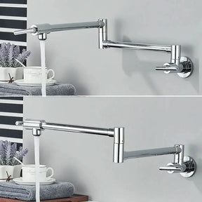 Torneira para Cozinha Gourmet Montada na Parede 360° Flexível Bico Longo - Praticidade e Estilo - Morada Serena