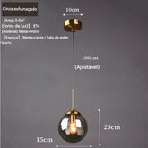 Luminária de Teto Minimalista Pendente LED - Ilumine Seu Ambiente com Estilo - Morada Serena