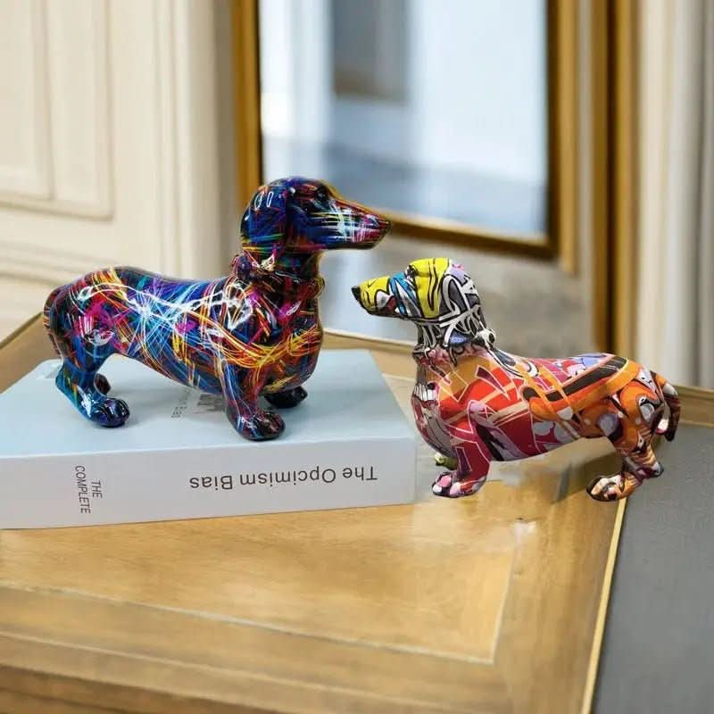 Estatueta Bulldog Abstrato - Morada Serena