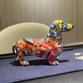 Estatueta Bulldog Abstrato - Morada Serena