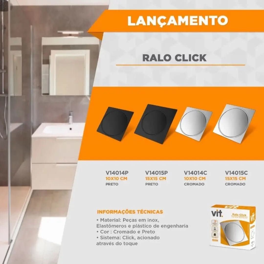 Ralo Click Inteligente Para Banheiro Veda Cheiro - Morada Serena