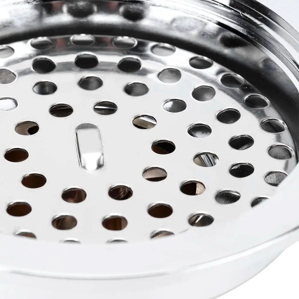 Ralo para Banheiro Inteligente Redondo Cromado Inox 10x10cm - Design Moderno e Funcional - Morada Serena