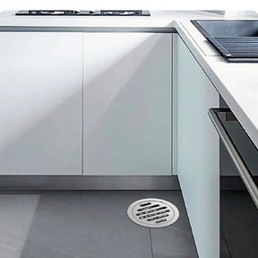 Ralo para Banheiro Inteligente Redondo Cromado Inox 10x10cm - Design Moderno e Funcional - Morada Serena
