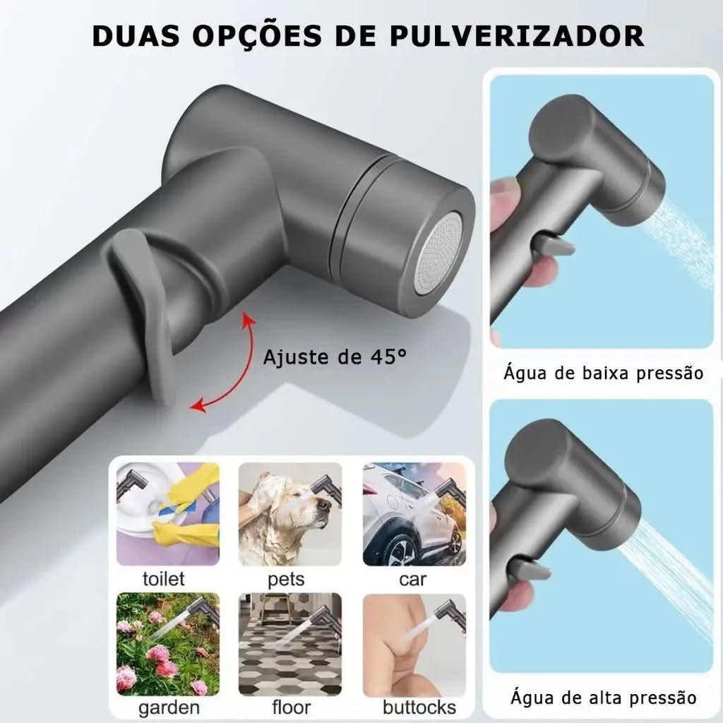 Ducha Higiênica para Banheiro Completo com Spray de Alta Pressão Regulável - Instalação Fácil - Morada Serena