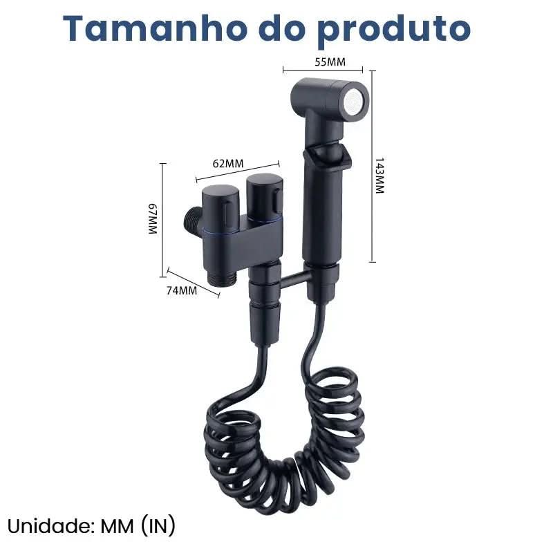 Ducha Higiênica para Banheiro Completo com Spray de Alta Pressão Regulável - Instalação Fácil - Morada Serena