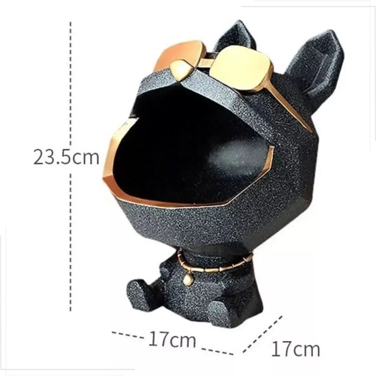 Estatueta Decorativa Bulldog Francês Porta Itens - Charme e Funcionalidade para Seu Ambiente - Morada Serena