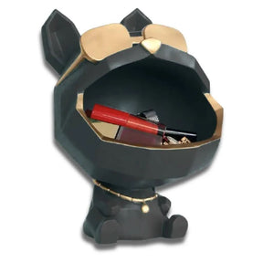 Estatueta Decorativa Bulldog Francês Porta Itens - Charme e Funcionalidade para Seu Ambiente - Morada Serena