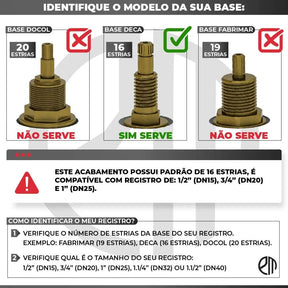 Acabamento para Banheiro Registro Quadrado Rose Gold Fosco Padrão Deca 3/4 - Sofisticação e Funcionalidade - Morada Serena