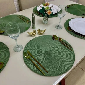 Kit Jogo Americano Souplast Redondo Jantar Mesa Posta Cozinha 38cm - Morada Serena