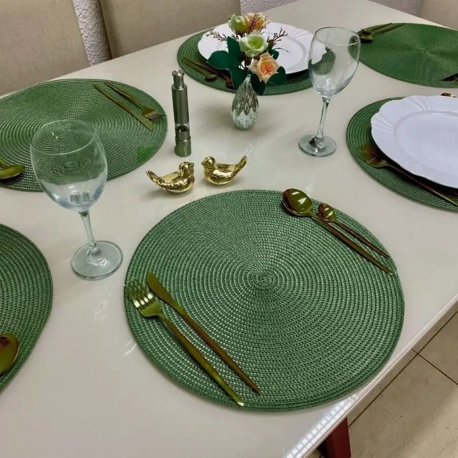 Kit Jogo Americano Souplast Redondo Jantar Mesa Posta Cozinha 38cm - Morada Serena