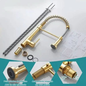 Torneira Gourmet Cozinha Com Extensor Quente e Frio - Morada Serena