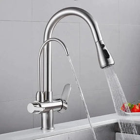 Torneira Para Cozinha Gourmet Monocomando Dupla Função Filtro Jato Extensível - Morada Serena