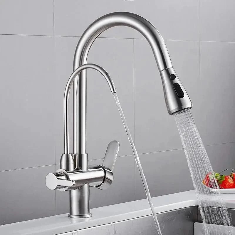 Torneira Para Cozinha Gourmet Monocomando Dupla Função Filtro Jato Extensível - Morada Serena