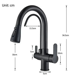 Torneira Para Cozinha Gourmet Monocomando Dupla Função Filtro Jato Extensível - Morada Serena